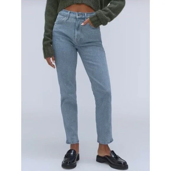 Everlane Women’s The Cheeky Jeans High Rise Straight Leg Casual Size 27 Regular